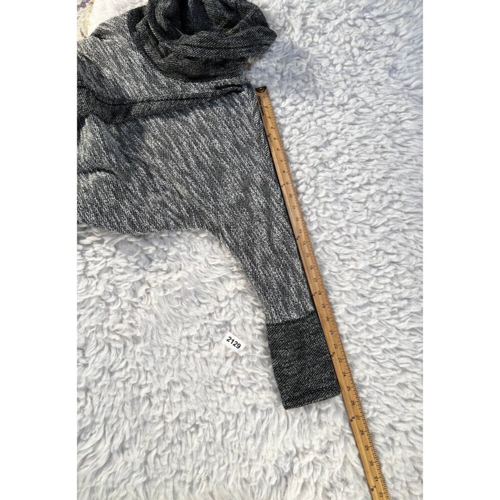 Calvin Klein Sweater Women's Lg Heather Gray Petal Fold Oversized Cowl Neck - Picture 5 of 10